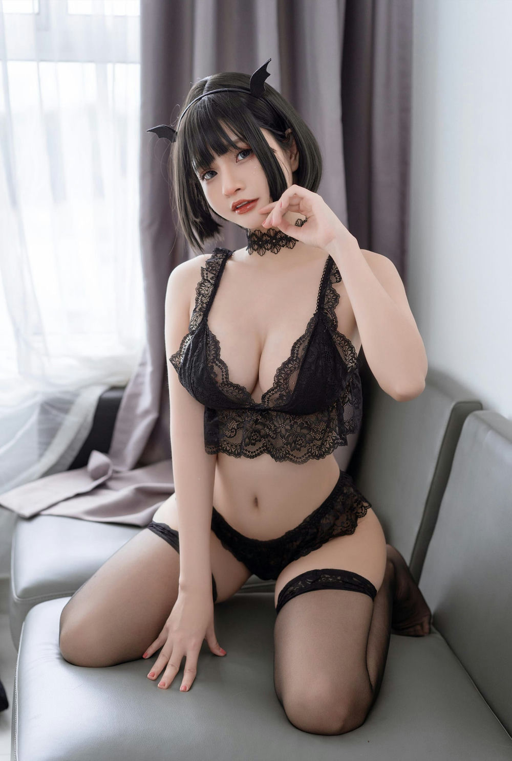 Azami - Black Lace 黑色蕾丝 [16P6MB] - 第1张 - 机器猫次元