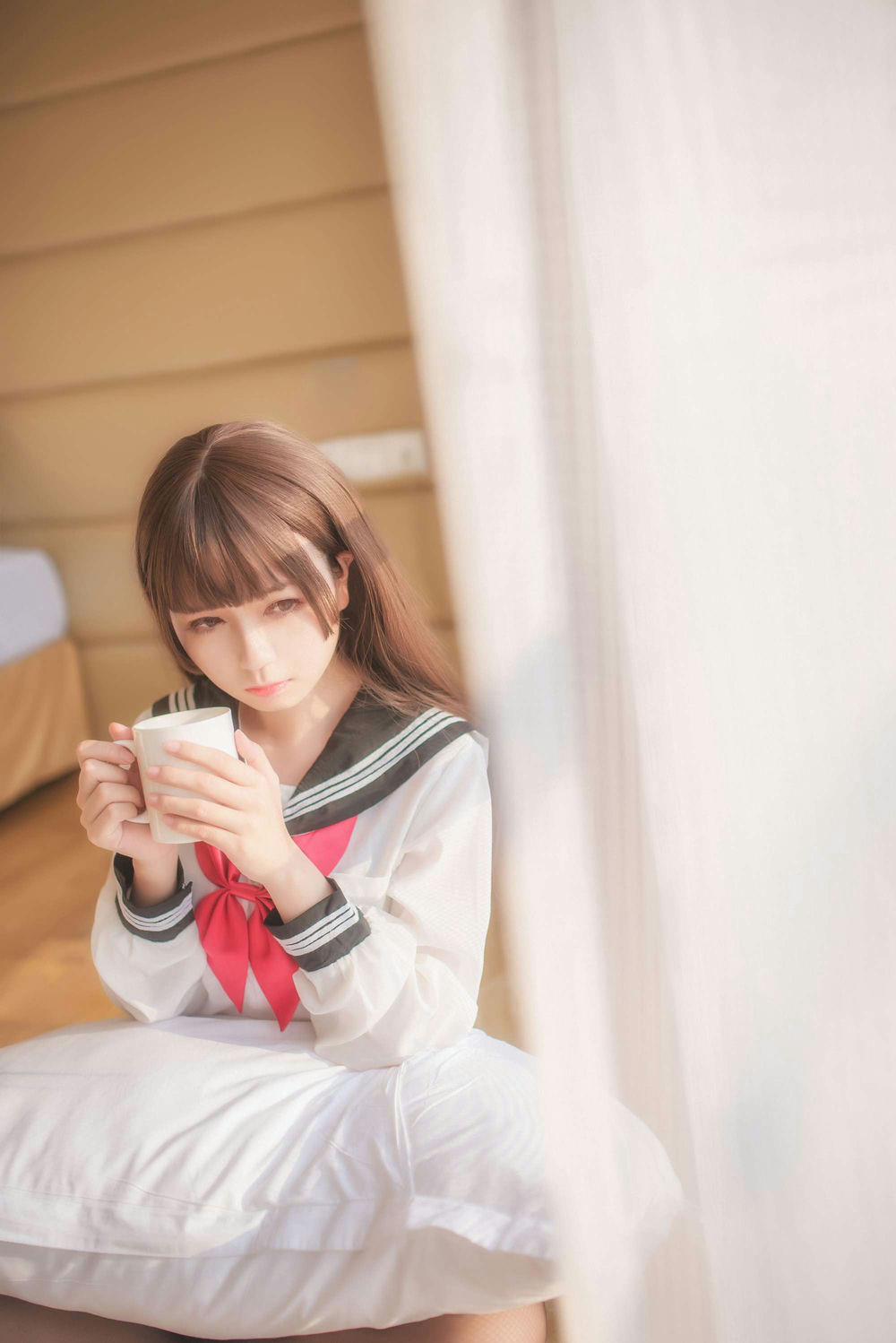 白金Saki - 半透明水手服 [37P19MB] - 第1张 - 机器猫次元