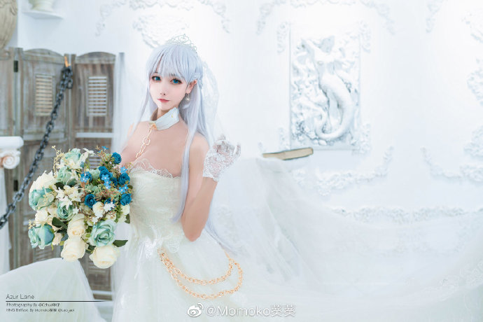 【COS正片】碧蓝航线贝尔法斯特花嫁cos 克拉达的誓约 Momoko葵葵 - 第4张 - 机器猫次元 【COS正片】碧蓝航线贝尔法斯特花嫁cos 克拉达的誓约 Momoko葵葵 - 第4张 - 机器猫次元
