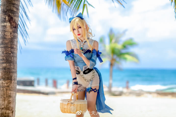 【COS正片】原神 芭芭拉和琴泳装夏日cos Momoko葵葵&天夫人 - 第4张 - 机器猫次元 【COS正片】原神 芭芭拉和琴泳装夏日cos Momoko葵葵&天夫人 - 第4张 - 机器猫次元