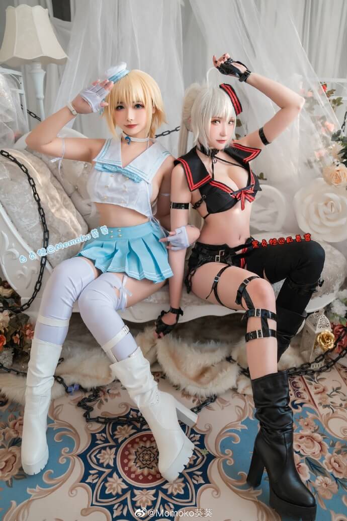 【COS正片】FGO黑白贞德cos礼装神秘宝藏 Momoko葵葵&瓜希酱 - 第1张 - 机器猫次元 【COS正片】FGO黑白贞德cos礼装神秘宝藏 Momoko葵葵&瓜希酱 - 第1张 - 机器猫次元