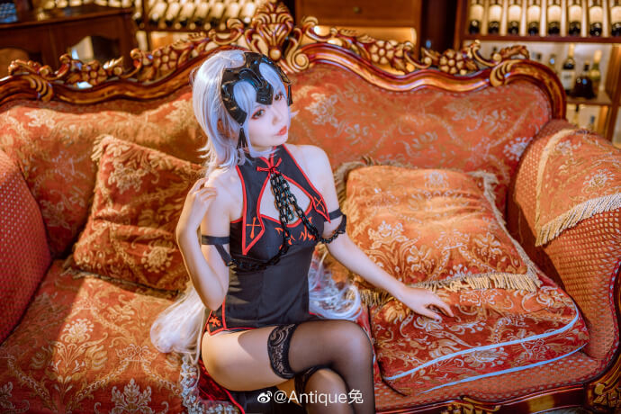 【COS正片】fate/grand order黑贞德旗袍cos黑丝长腿 Antique兔 - 第7张 - 机器猫次元 【COS正片】fate/grand order黑贞德旗袍cos黑丝长腿 Antique兔 - 第7张 - 机器猫次元