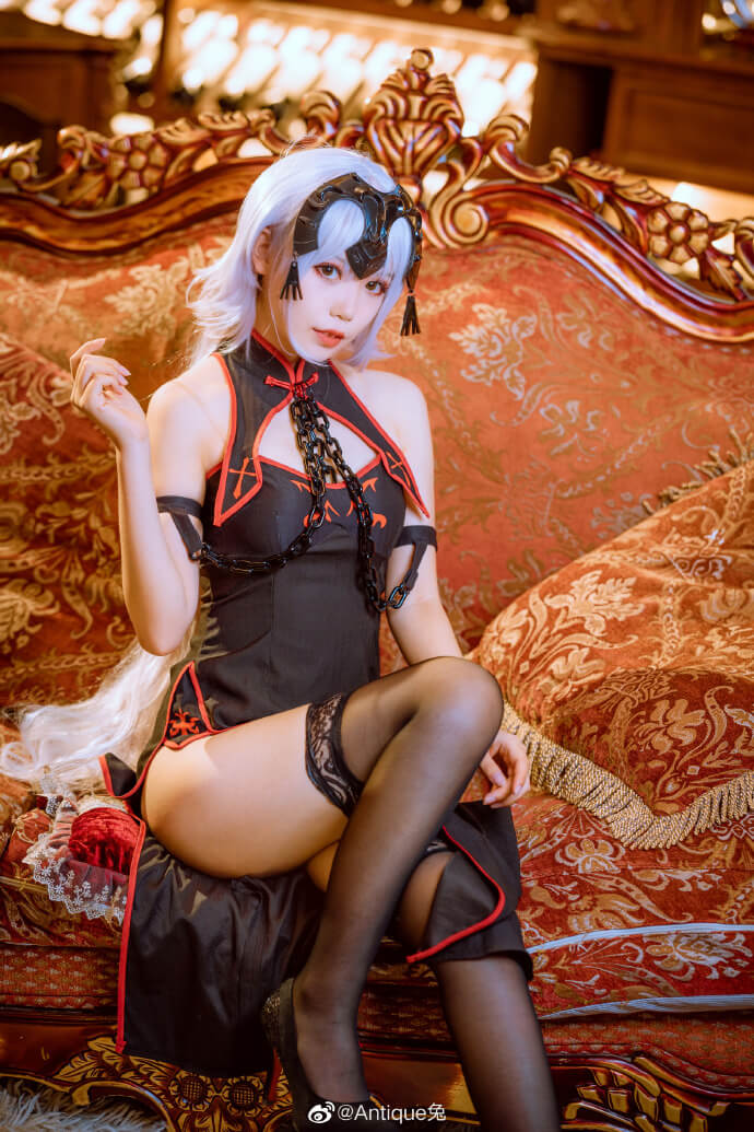 【COS正片】fate/grand order黑贞德旗袍cos黑丝长腿 Antique兔 - 第8张 - 机器猫次元 【COS正片】fate/grand order黑贞德旗袍cos黑丝长腿 Antique兔 - 第8张 - 机器猫次元