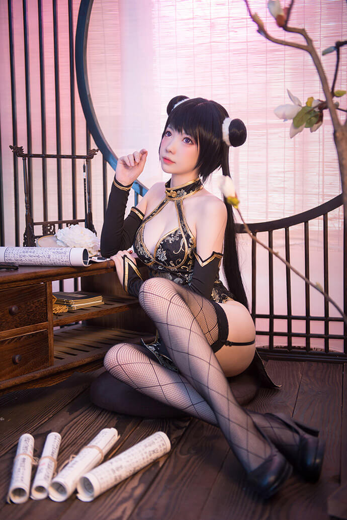 【COS正片】冬月茉莉cos,魅力黑色旗袍来袭 cn妖少you1 - 第7张 - 机器猫次元 【COS正片】冬月茉莉cos,魅力黑色旗袍来袭 cn妖少you1 - 第7张 - 机器猫次元