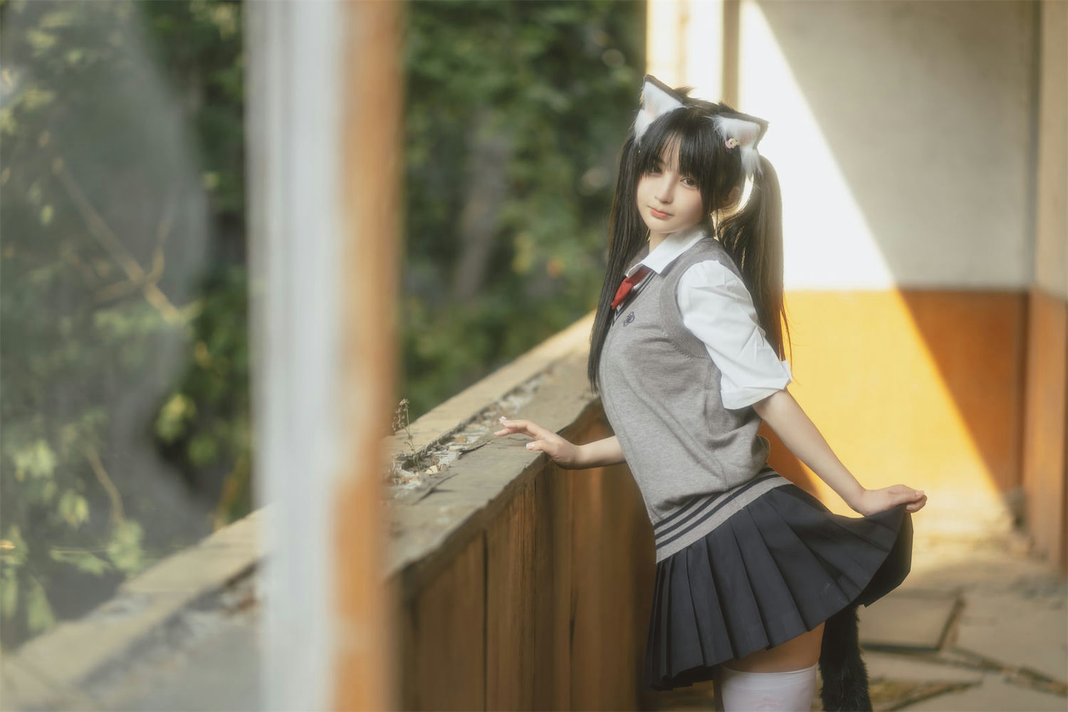 桜井宁宁 - 废墟JK 绅士版 [74P-73GB] - 第1张 - 机器猫次元