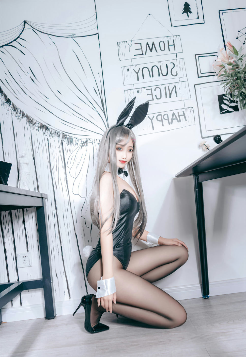 eloise软软 - 黑漆皮兔女郎 [40P] - 第4张 - 机器猫次元