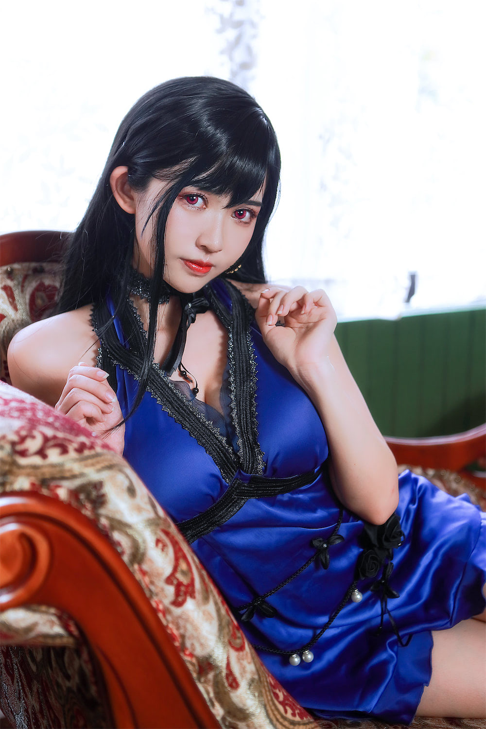 鳗鱼霏儿 - 蒂法深蓝礼服 [21P] - 第1张 - 机器猫次元