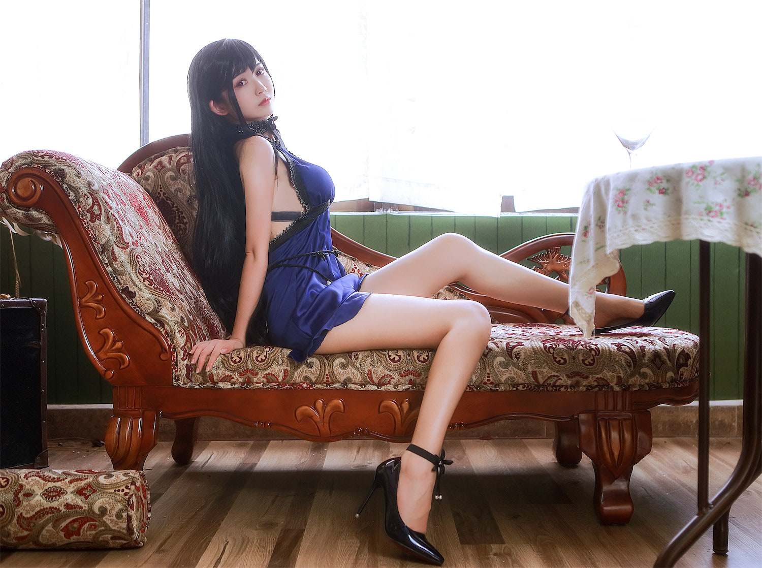 鳗鱼霏儿 - 蒂法深蓝礼服 [21P] - 第3张 - 机器猫次元