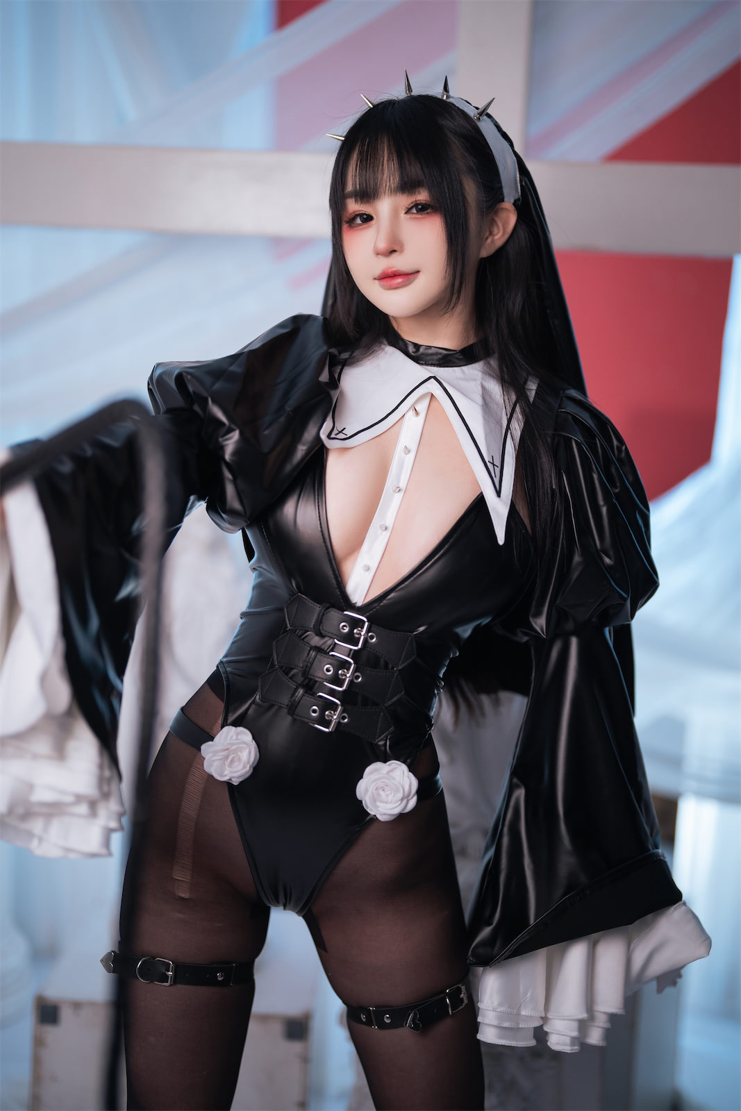 桜井宁宁 - 皮衣修女 [60P] - 第1张 - 机器猫次元