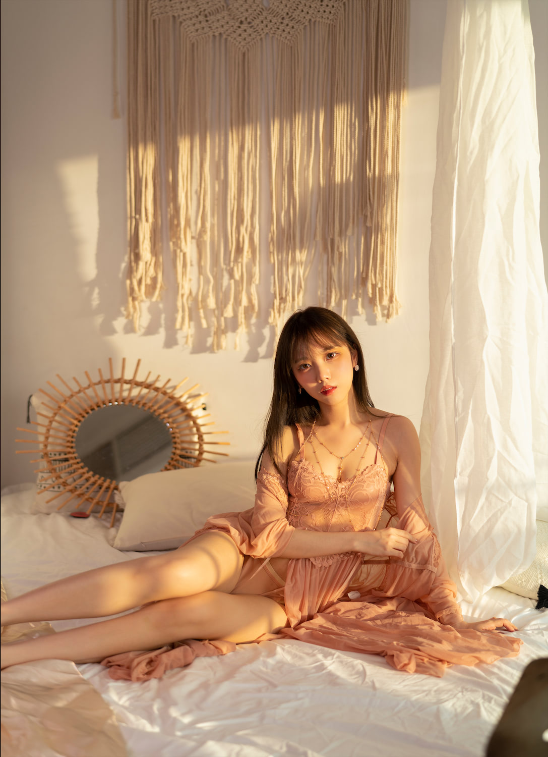 果咩酱w - 少女粉长裙 [20P] - 第5张 - 机器猫次元