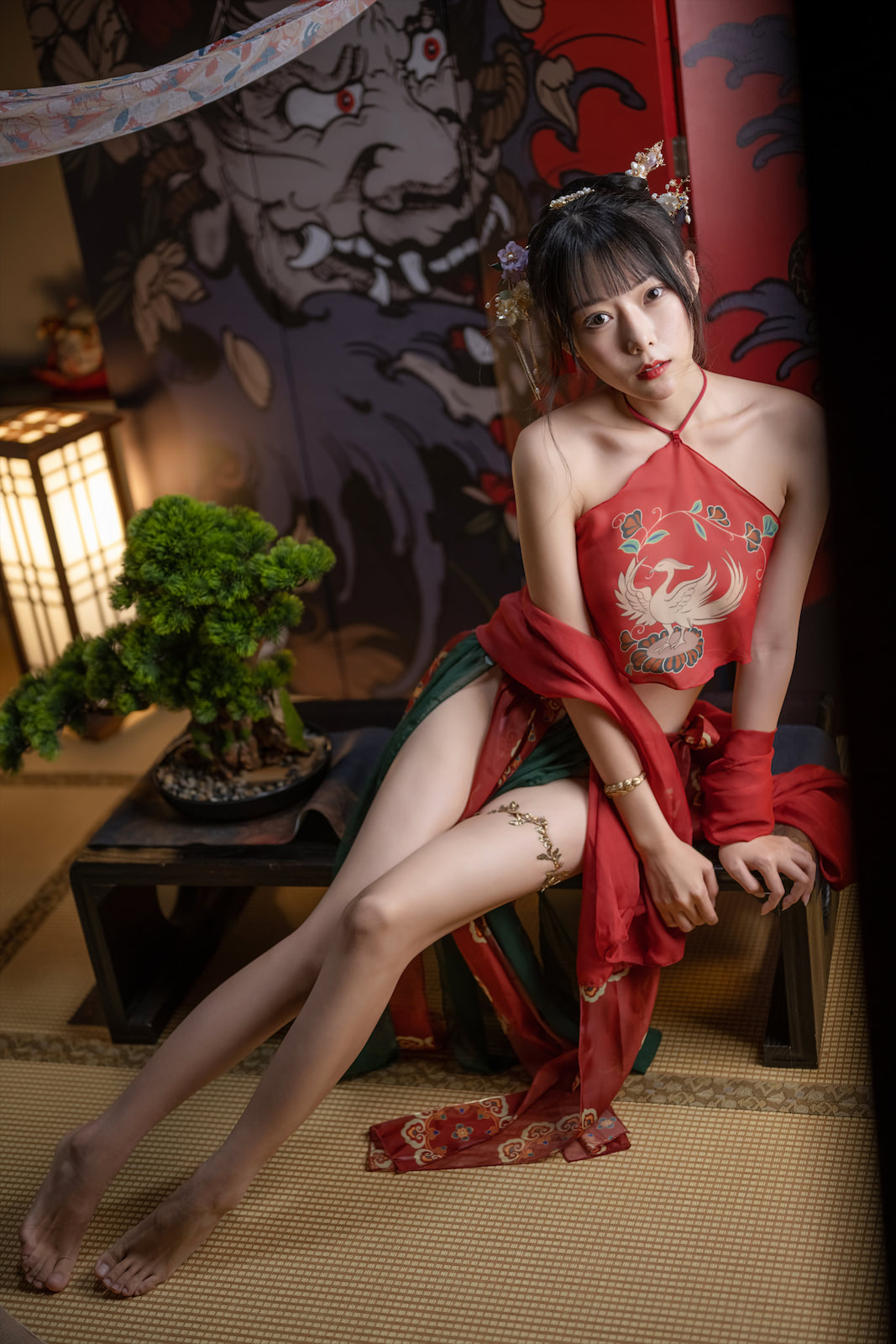 香草喵露露 - 2022香宝新年红肚兜 [61P] - 第1张 - 机器猫次元
