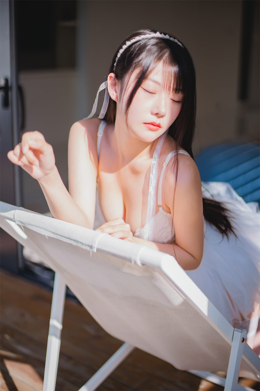 香草喵露露 - 杨枝甘露 白色纱裙 [48P] - 第3张 - 机器猫次元