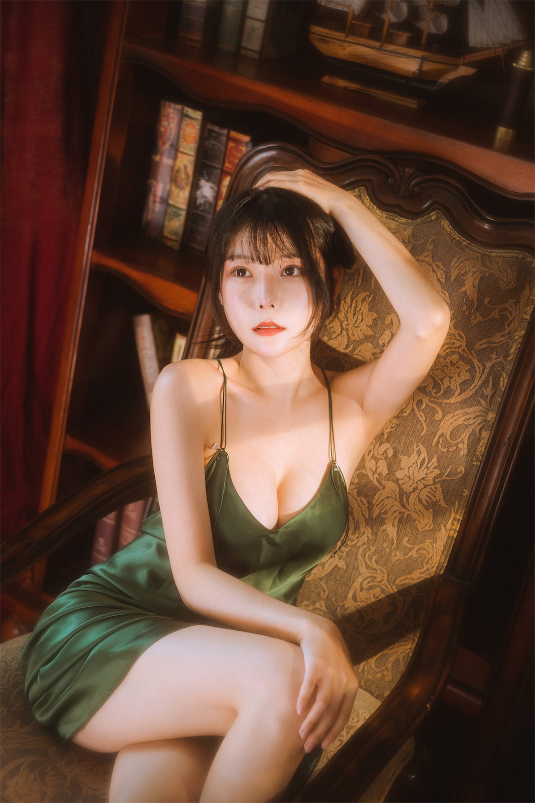 香草喵露露 - 杨枝甘露 绿色连衣裙 [45P] - 第4张 - 机器猫次元