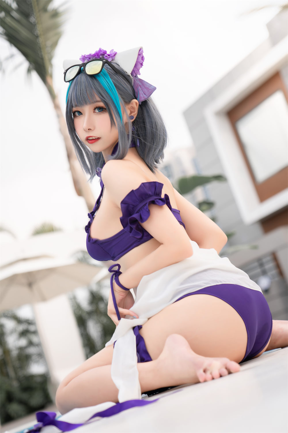 Momoko葵葵 - 碧蓝航线 泳池柴郡 [40P] - 第5张 - 机器猫次元