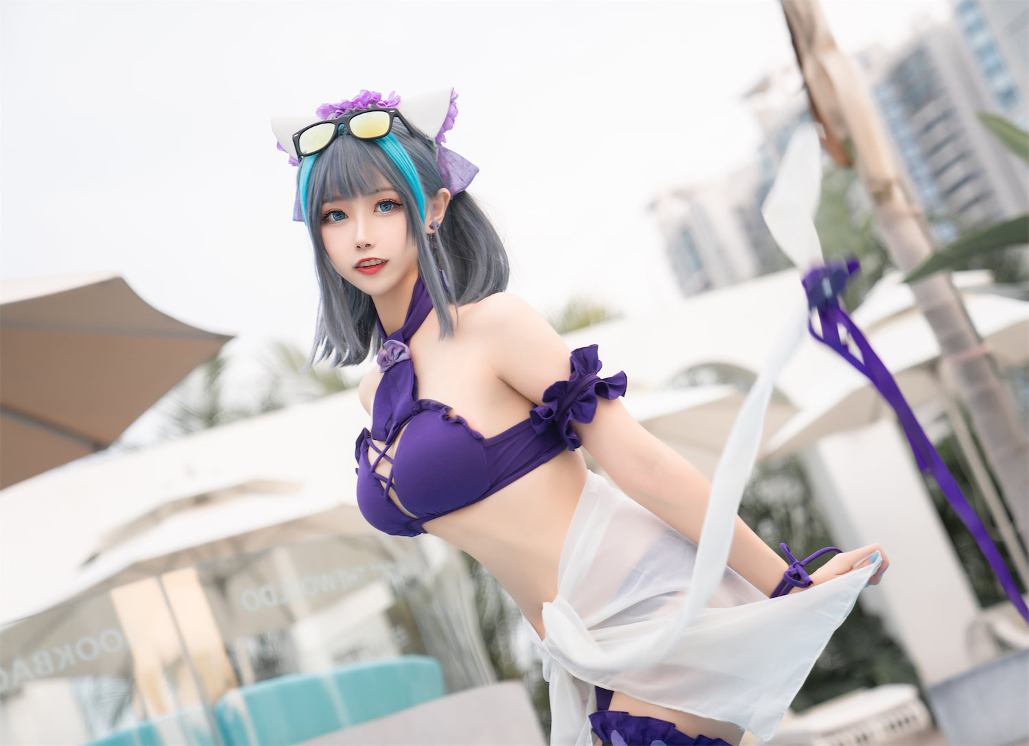 Momoko葵葵 - 碧蓝航线 泳池柴郡 [40P] - 第3张 - 机器猫次元