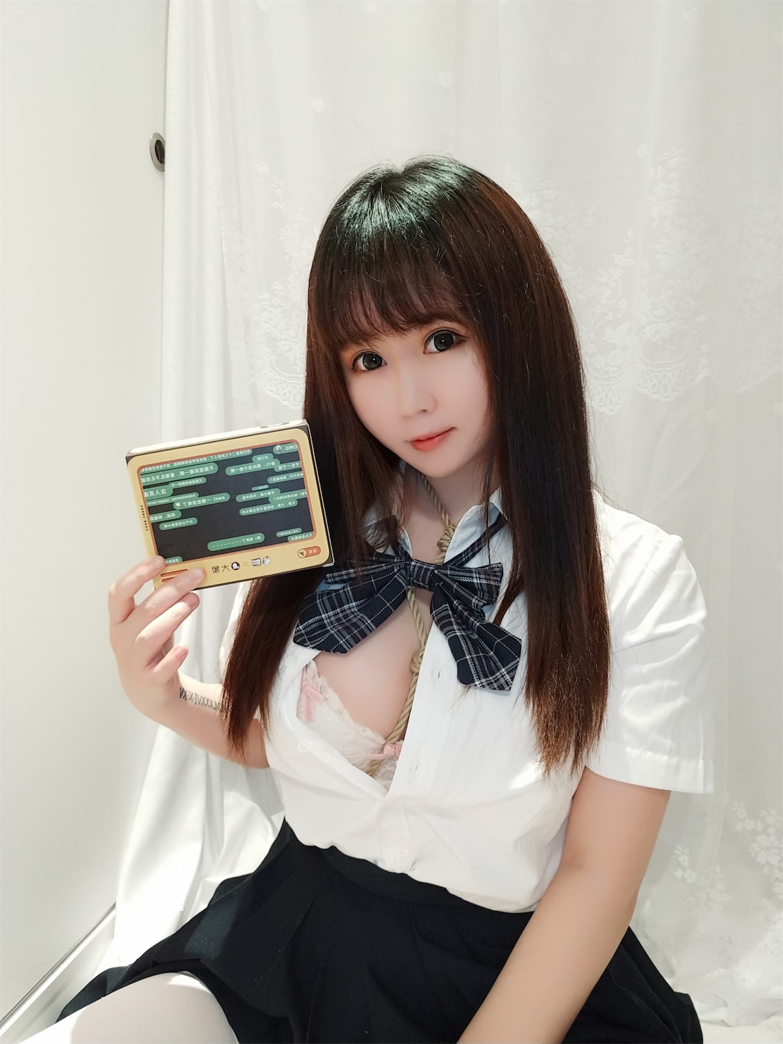 是依酱吖 - 大象小粉盒JK捆绑 [20P] - 第4张 - 机器猫次元