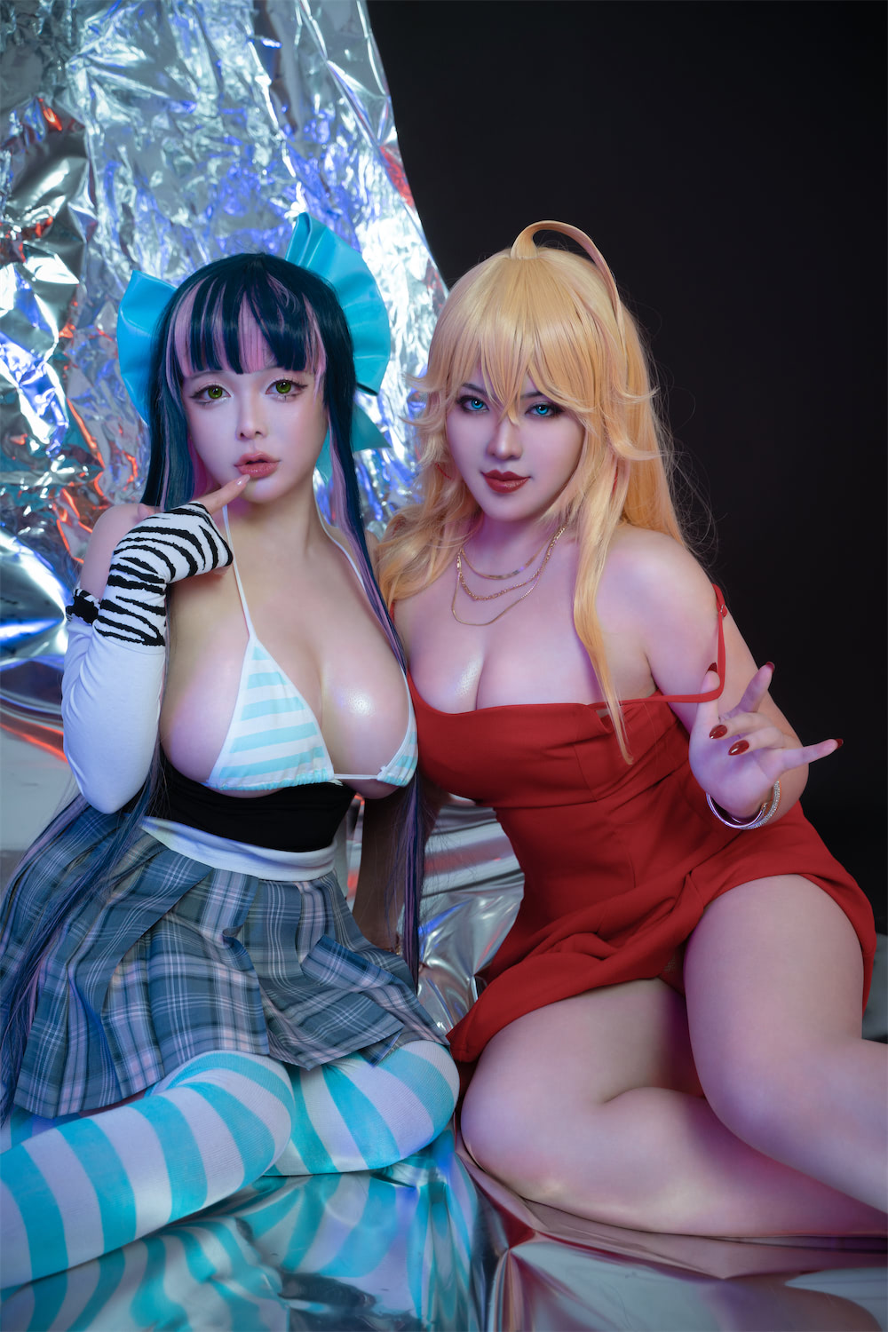 NinJa阿寨寨 - 吊带袜双人天使 [32P] - 第5张 - 机器猫次元
