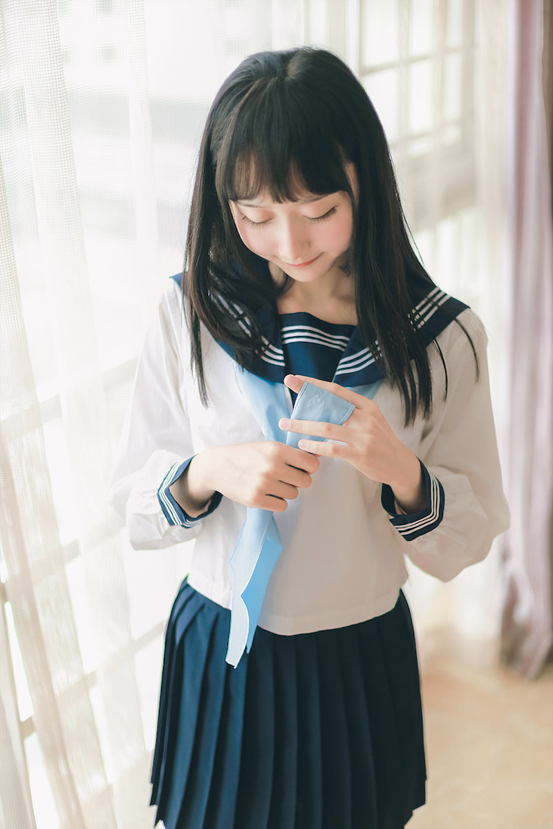 木绵绵OwO - 水手服内衣套装 [48P] - 第4张 - 机器猫次元
