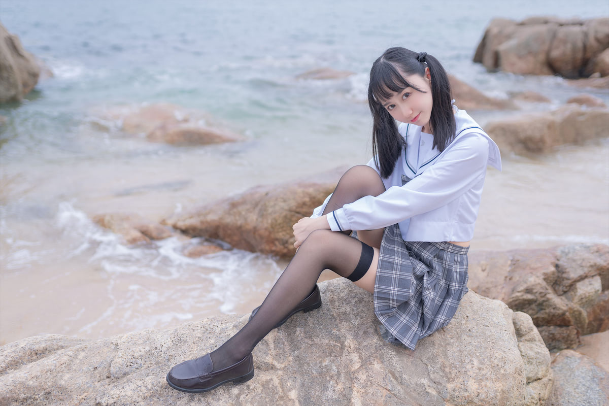 木绵绵OwO - 海边JK和白JK [75P] - 第1张 - 机器猫次元