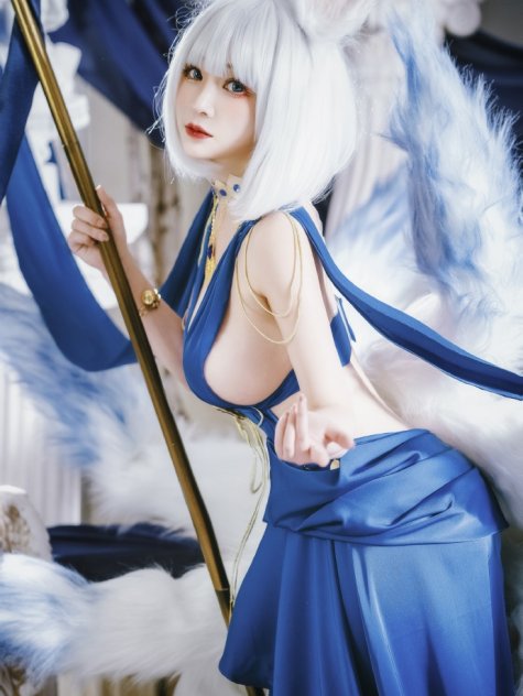 【COS正片】碧蓝航线加贺 鸾 礼服cos 白羽风华 cn叉子宝宝