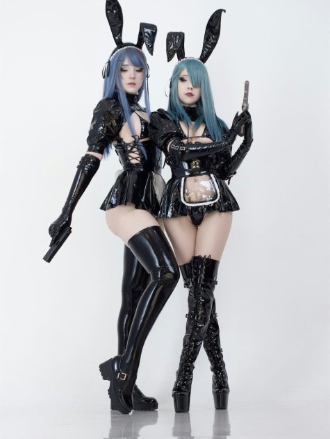 CandyBall - 双人兔女郎Latex [57P]