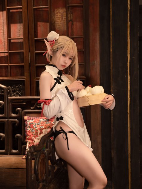 G44不会受伤 - 水兰儿 宅T 白旗袍 [48P]